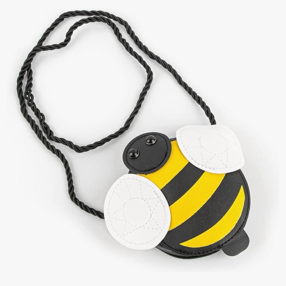Cute Bee Cross Body Bag Wallet Pouch for Women Female Yellow